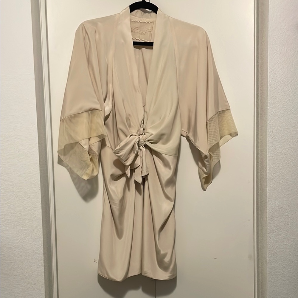 Elegant Cream Kimono Robe